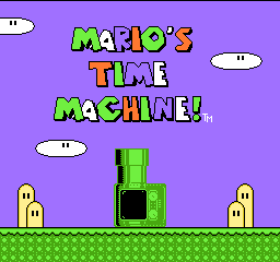 Mario's Time Machine title screen for NES